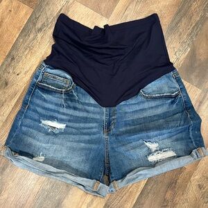 Maternity Plus Size Jean Shorts